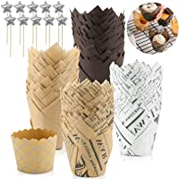 Tazas de papel para muffins-Taza de papel para hornear cupcakes-Envoltorio de moldes para magdalenas-Tazas para hornear…